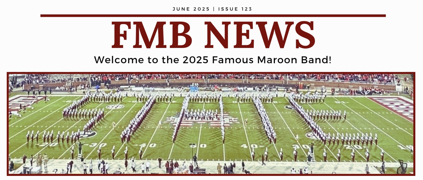 Title of FMB News with image of FMB in the State Spell-out