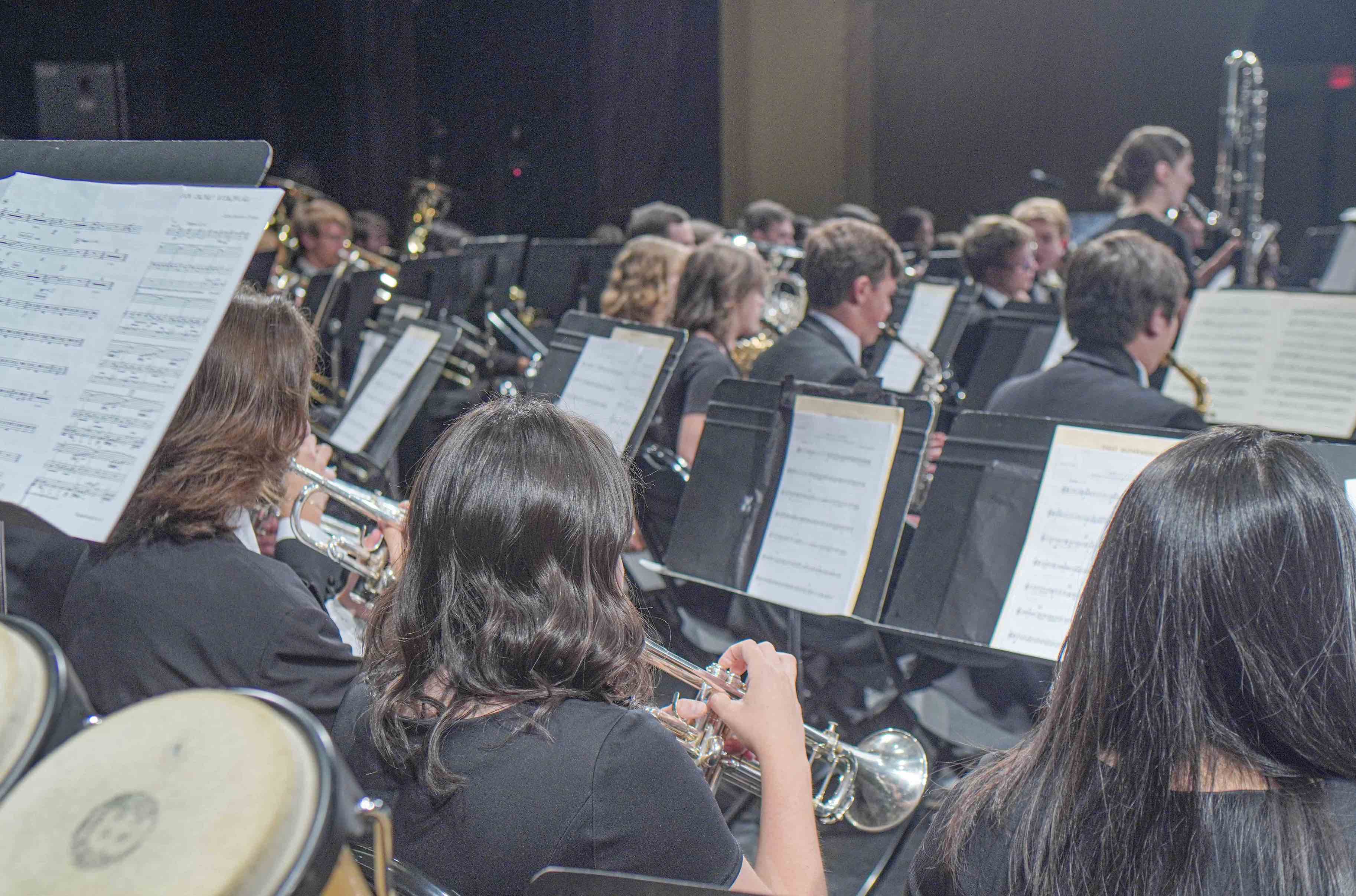 Pictures of students performing at the 2025 MSU Honor Band Clinic